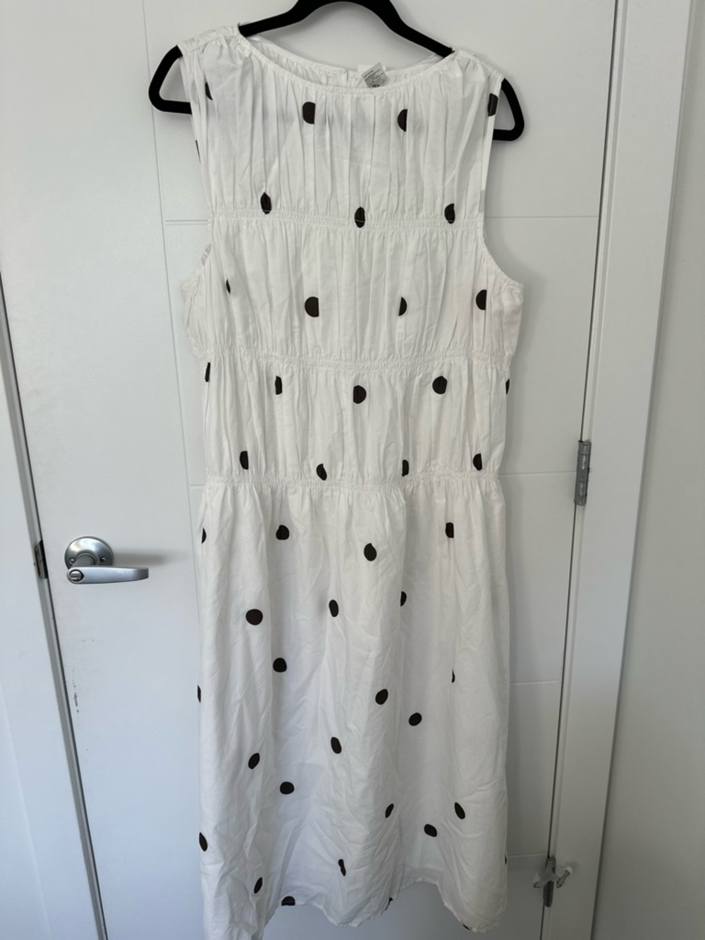 Anko White & Black Polka Dot Sleeveless Tiered Midi Dress – NWT | AU 14